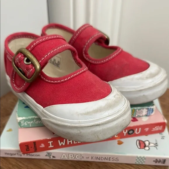 VANS RED MARY JANES - TODDLER SIZE 6.5 - Picture 3 of 7